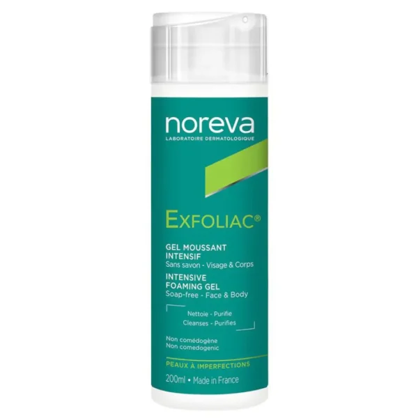 1 NOREVA EXFOLIAC FOAMING GEL - 200ML | نوريفا غسول جل رغوي للبشرة الدهنية - 200 مل