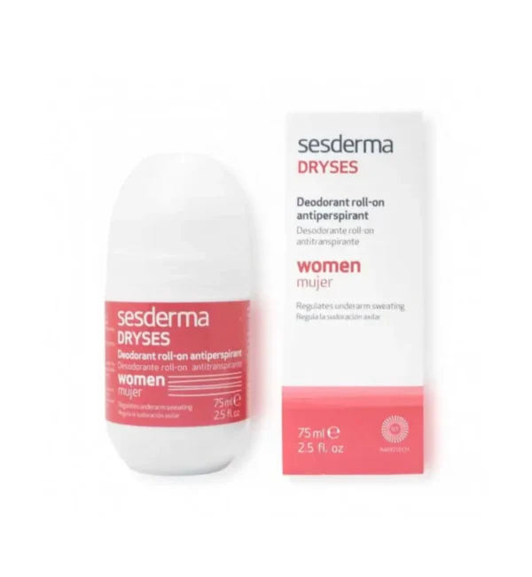 SESDERMA DRYSES DEODORANT ANTIPERSPIRANT ROLL ON FOR WOMEN - 75ML | سيسديرما مزيل تعرق رول اون للنساء - 75 مل