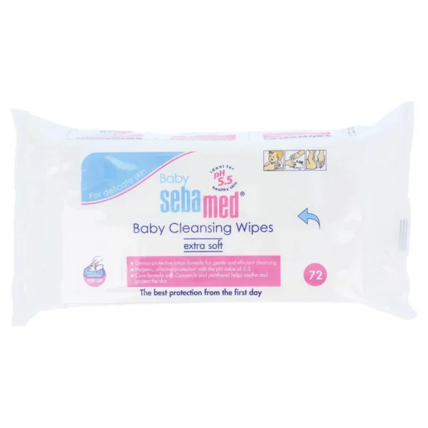 SEBAMED BABY WIPE EXTRA SOFT -72PCS | سيباميد مناديل للأطفال - 72 قطعة