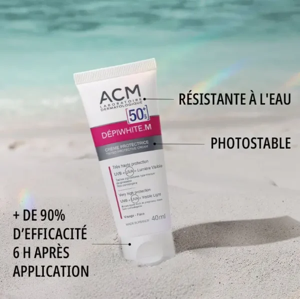 4-1 ACM DEPIWHITE.S SOIN SPF 50 PHOTO-PROTECTEUR SPF SUNSCREEN CREAM - 50ML | اي سي ام كريم الواقي من الشمس - 50 مل
