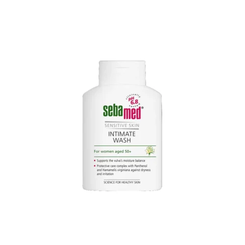 SEBAMED SENSITIVE SKIN INTIMATE WASH - 200ML | سيباميد غسول نسائي للمنطقة الحساسة لعمر ال50 سن ومافوق - 200 مل