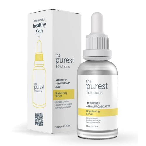 THE PUREST SOLUTIONS ARBUTIN 2% + HYALURONIC ACID BRIGHTENING SERUM - 30ML | ذا بيورست سيروم التفتيح ألفا أربوتين 2% مع هيالورونيك اسيد - 30 مل