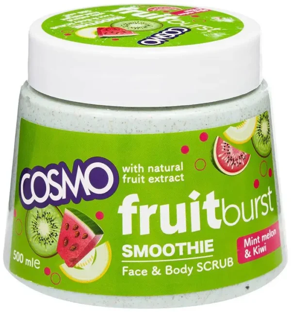 101 COSMO SMOOTHIE FACE & BODY SCRUB MINT MELON & KIWI - 500ML | كوزمو مقشر للجسم بالبطيخ والكيوي - 500 مل