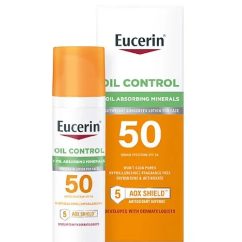 EUCERIN SUN OIL CONTROL SPF 50 FACE SUNSCREEN LOTION - 75ML | يوسيرين واقي شمسي للتحكم بالزيوت - 75 مل