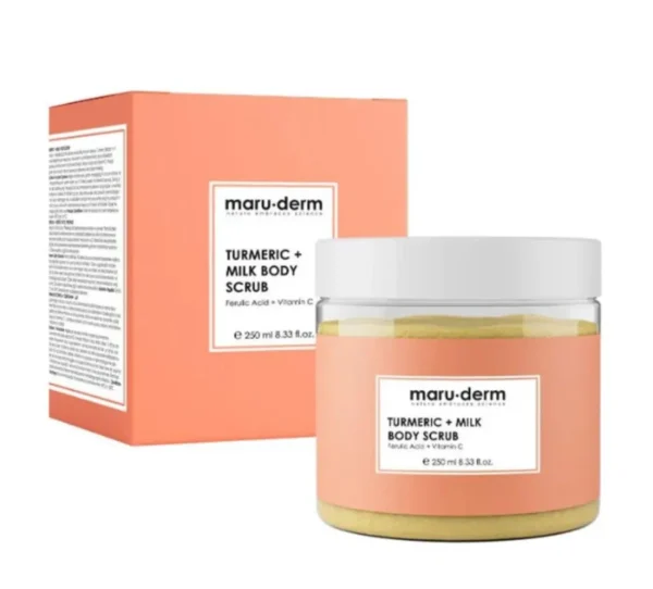 MARU.DERM TURMERIC + MILK BODY SCRUB - 250ML | مارو.ديرم مقشر الجسم بالكركم - 250 مل