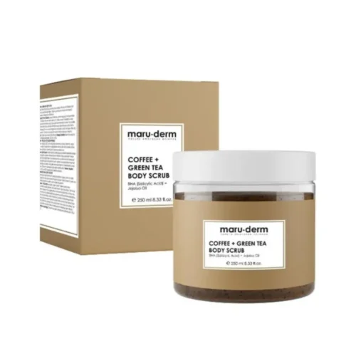 MARU.DERM COFFEE + GREEN TEA BODY SCRUB - 250ML | مارو.ديرم مقشر الجسم بالقهوة و الشاي الأخضر - 250 مل