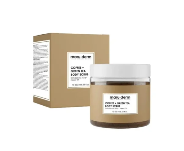 MARU.DERM COFFEE + GREEN TEA BODY SCRUB - 250ML | مارو.ديرم مقشر الجسم بالقهوة و الشاي الأخضر - 250 مل