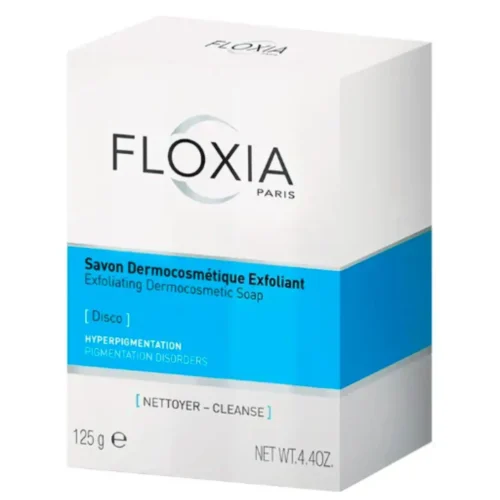 FLOXIA EXFOLIATING DERMOCOSMETIC DISCO SOAP FOR BLEMISHED SKIN - 125G | فلوكسيا صابونة مقشرة للبشرة التي تعاني من العيوب - 125 غرام