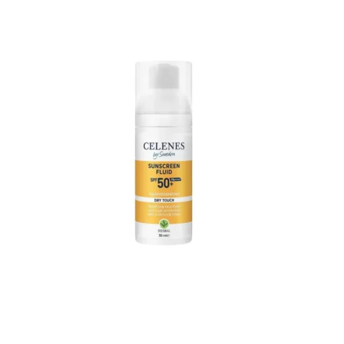 CELENES DRY TOUCH SUNSCREEN FLUID SPF50+ - 50ML | سيلينس واقي شمسي سائل - 50 مل