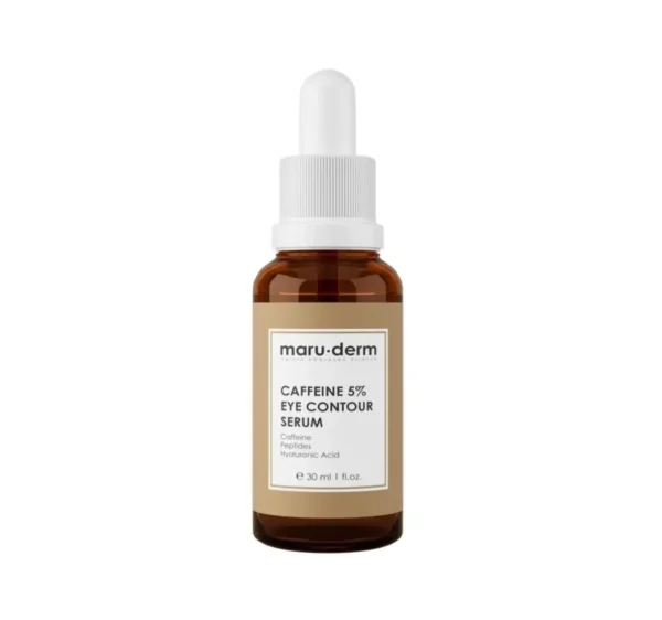 26 MARU.DERM CAFFEINE 5% + PEPTIDES + HYALURONIC ACID EYE CONTOUR SERUM - 30ML | مارو.ديرم سيروم العLهيالورونيك اسيد و الكافيين 5% للعين - 30 مل