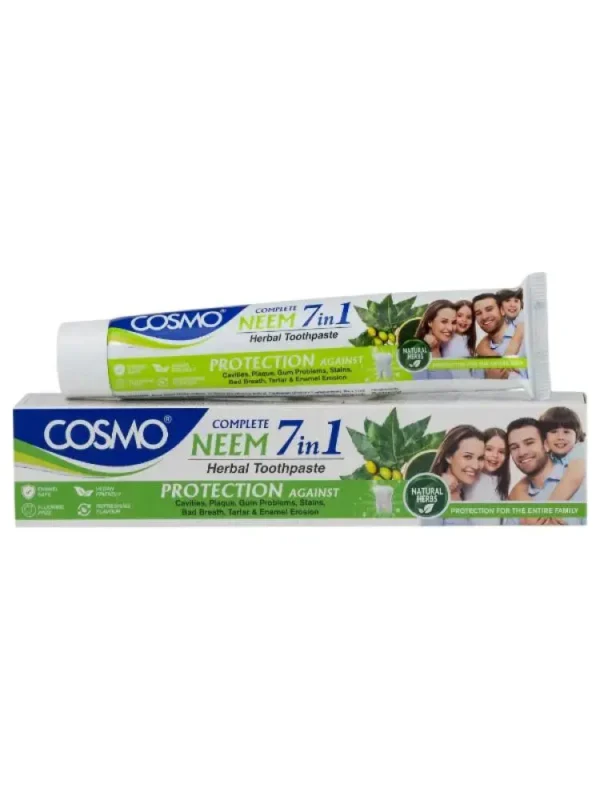 COSMO COMPLETE NEEM 7IN1 HERBAL TOOTHPASTE - 100G | كوزمو معجون اسنان نباتي - 100 غرام