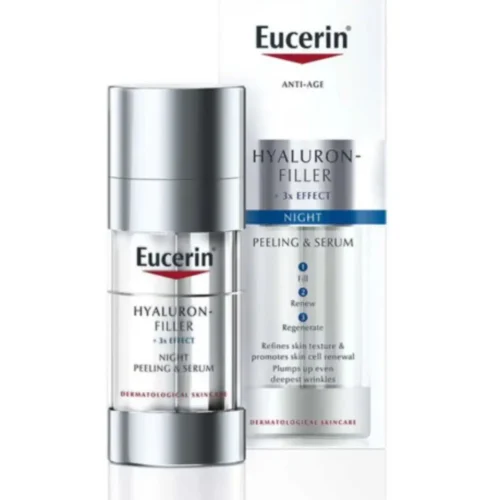 EUCERIN ANTI-AGE HYALURON FILLER NIGHT PEELING & SERUM - 30ML |يوسيرين مصل ومقشر ليلي مضاد للشيخوخة هيالورون فيلر - 30 مل