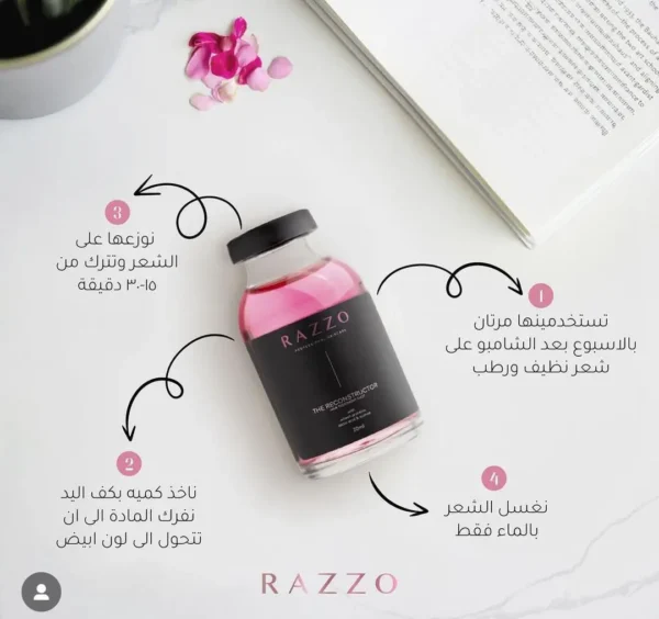 RAZZO AMPULE THE RECONSTRUCTOR HAIR TREATMENT SHOT - 20ML | رازو أمبولة لإعادة بناء الشعر - 20 مل