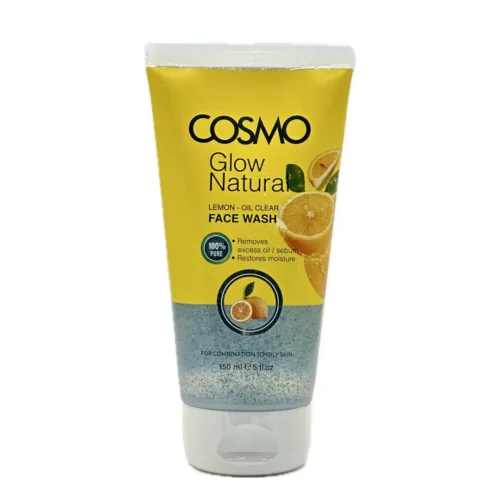 COSMO GLOW NATURAL - LEMON OIL CLEAR FACE WASH - 150ML | كوزمو غسول التخلص من الزيوت بالليمون - 150 مل