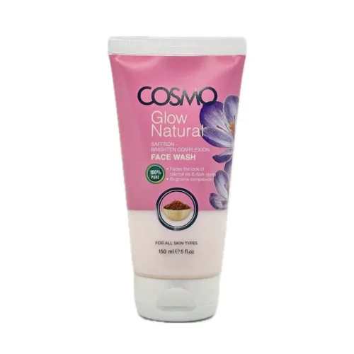 COSMO GLOW NATURAL SAFFRON- BRIGHTEN COMPLEXION FACE WASH - 150ML | كوزمو غسول مفتح للوجه بالزعفران - 150 مل