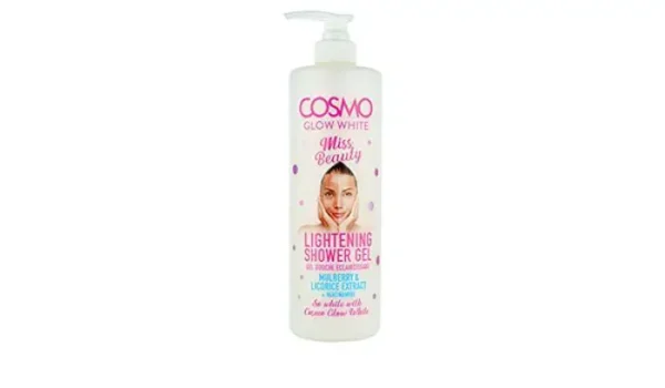 59 COSMO GLOW WHITE WHITENING SHOWER GEL MISS BEAUTY - 1000ML | كوزمو سائل استحمام مفتح للبشرة - 1000 مل