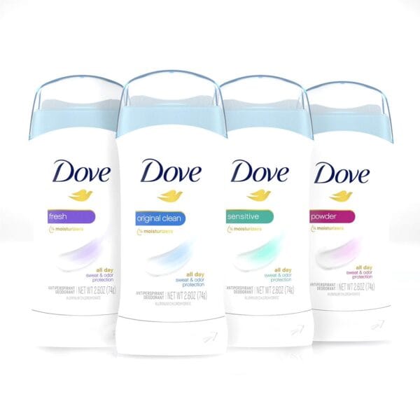 Dove Original Clean All Day Underarm Sweat & Odor Protection Antiperspirant Deodorant مزيل عرق دوف الأصلي للتنظيف طوال اليوم تحت الإبط، حماية من العرق والرائحة