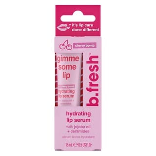 B.Fresh Gimme Some Lip Hydrating Lip Serum بي فريش سيروم للشفاه سيروم بخلاصة زيت الجوجوبا والسيراميد مرطب ومغذي للشفاه ينعم ويمنح الشفاه منضر رطب وممتلئ.