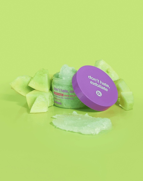 مقشر جسم بخلاصة جذور عرق السوس والاكتيك (الأخضر).B.Fresh Don’t Hate, Exfoliate Body Scrub بي فريش مقشر للجسم