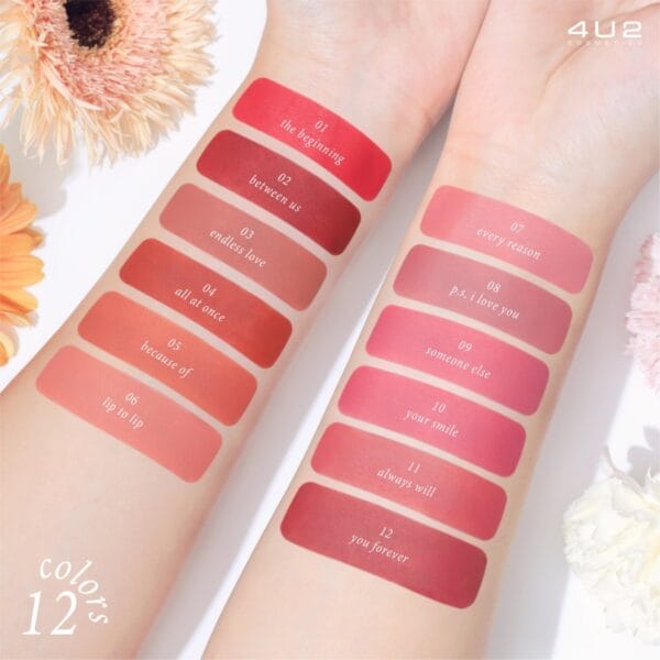 4u2 lippp 4U2 YOU'RE MINE POWDER LIPSTICK - 3g | فور يو تو أحمر شفاه باودري - 3غ