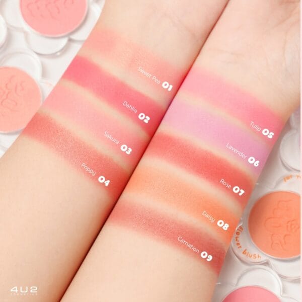 SWATCHHH 4U2 FLOWER BLUSH | فور يو تو بلشر