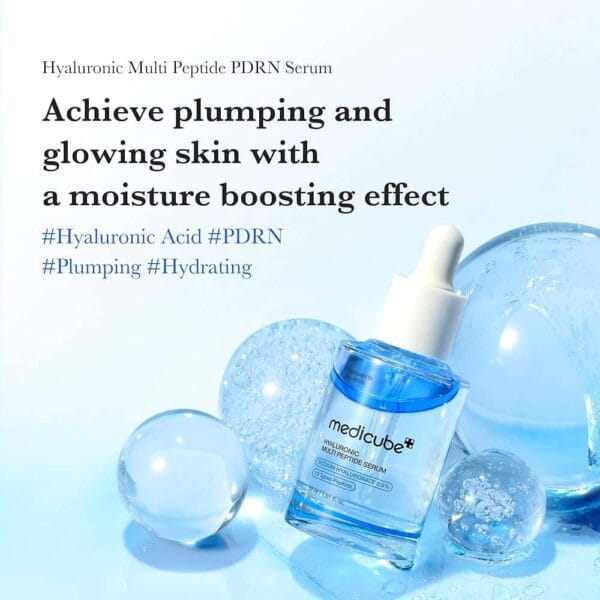 Medicube Hyaluronic Multi Peptide PDRN Serum for Glowing and Soothing - 30ml | مديكيوب سيروم ترطيب وتهدئة البشرة بحمض الهيالورونيك والبيبتيدات – 30 مل