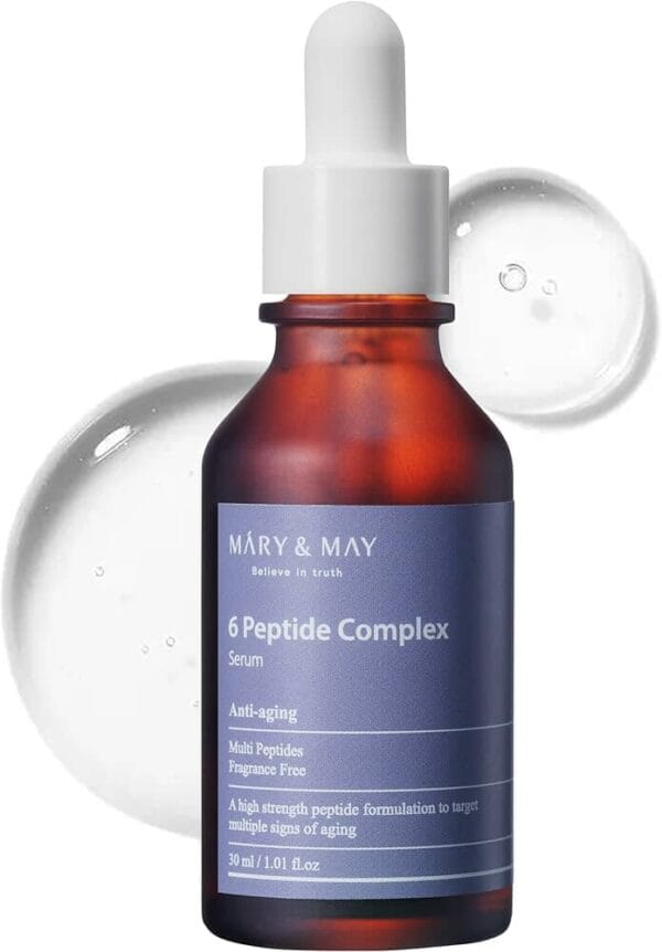 597237862_858183366701754_6033170823337986632_n Mary&May 6 Peptide Complex Serum - Advanced Wrinkle Improvement with Firming and Lifting Effects - 30ml | ماري اند ماي سيروم ٦ ببتايد – تحسين التجاعيد مع شد ورفع متقدم – 30 مل