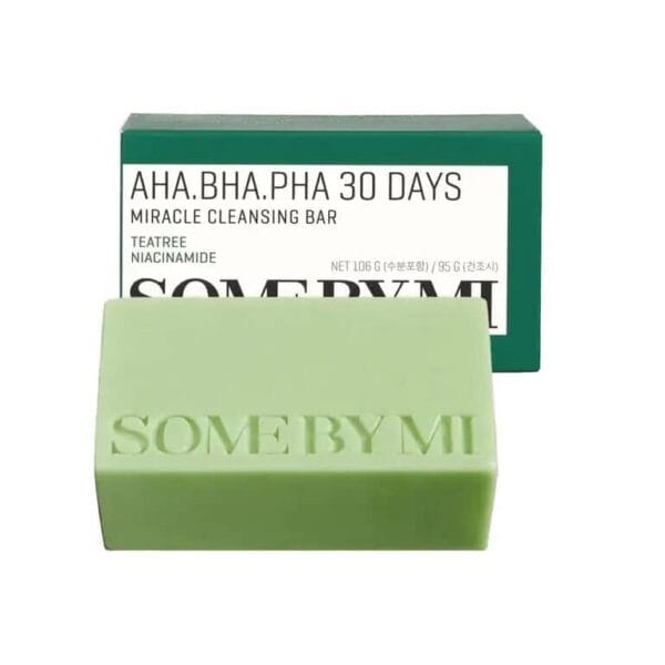 SOME BY MI AHA BHA PHA 30 Days Miracle Cleansing Bar | سوم باي مس صابونة لعلاج الحبوب وتقليص المسام