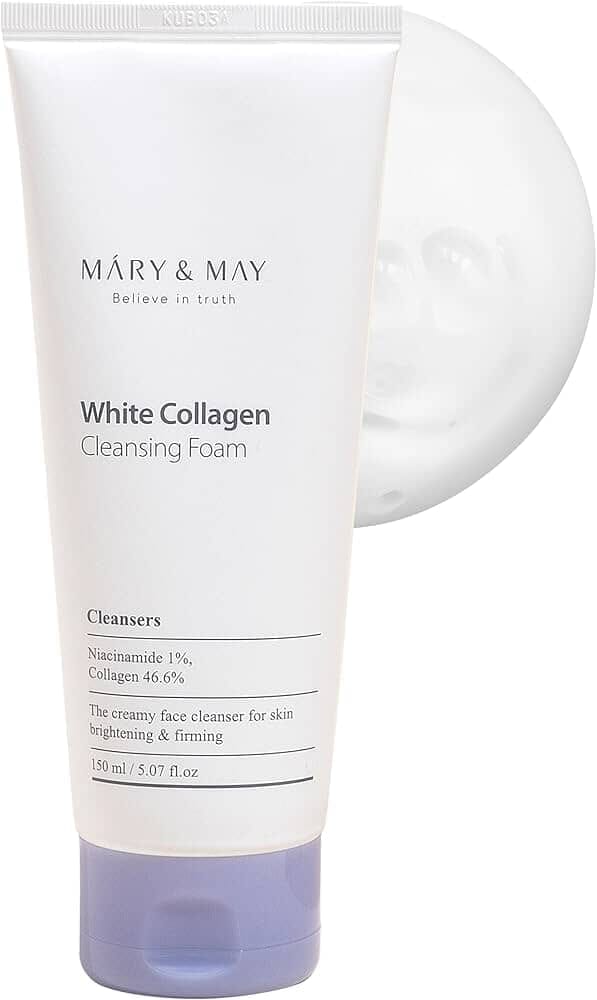 Mary&May White Collagen Cleansing Foam - 150ml | ماري اند ماي غسول فوم بالكولاجين الابيض - 150 مل