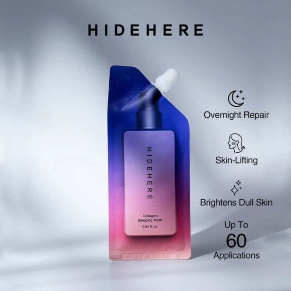 HIDEHERE COLLAGEN SLEEPING MASK – 25ml | هايدهير قناع كولاجين ليلي – 25 مل