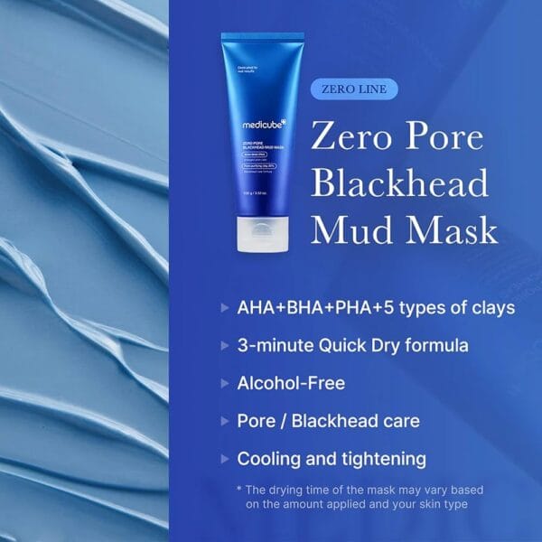 71CnTGAkEjL._AC_UF1000,1000_QL80_ Medicube Zero Pore Blackhead Mud Facial Mask - 100g | مديكيوب ماسك الطين لتنقية الرؤوس السوداء - 100غ