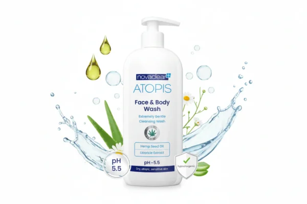 atopis_face_body_wash_500ml_1-400x400_1800x1800 (1) NOVACLEAR ATOPIS FACE & BODY WASH - 500 ml | نوفا كلير أتوبس غسول الوجه والجسم مهدئ للبشرة الأتوبية - 500 مل