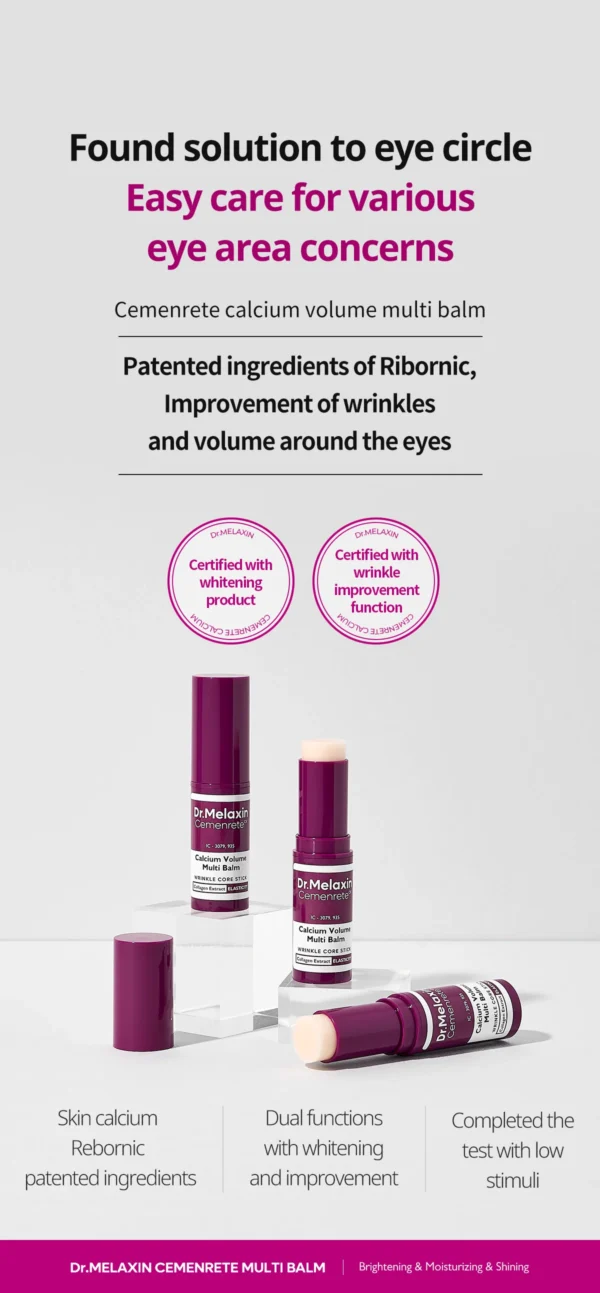 cemen_bam_01_1 Dr.Melaxin Cemenrete Calcium Volume Multi Balm - 9g | د. ميلاكسن سيمينريت كالسيوم بالم ستك لشدّ وامتلاء البشرة – 9 غم