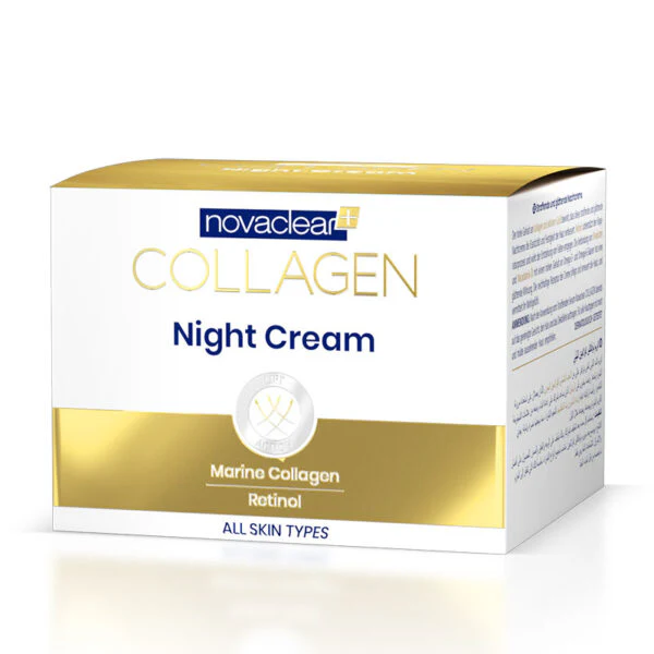 NOVACLEAR Collagen Night Cream- 50ml | نوفا كلير كريم ليلي بخلاصة الكولاجين لمكافحة علامات التقدم بالعمر - 50 مل