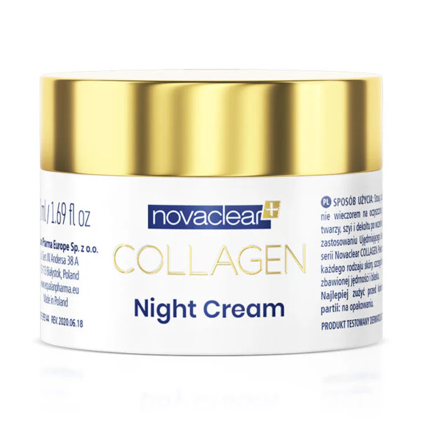 NOVACLEAR Collagen Night Cream- 50ml | نوفا كلير كريم ليلي بخلاصة الكولاجين لمكافحة علامات التقدم بالعمر - 50 مل