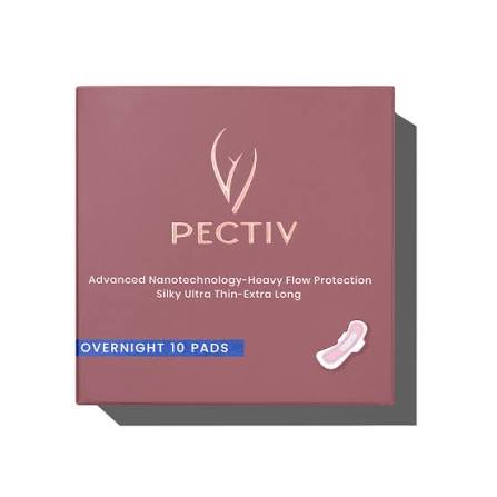 PECTIV OVERNIGHT PADS - 10 PEICES | بكتف فوط صحية طويلة | 10 قطع