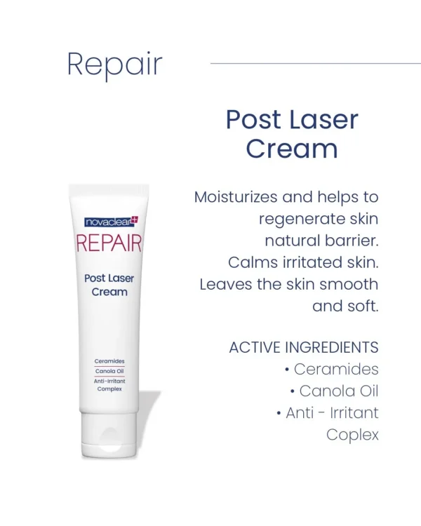 NOVACLEAR Repair Post Laser Cream - 75ml | نوفا كلير كريم ترميم البشرة بعد الليزر - 75 مل