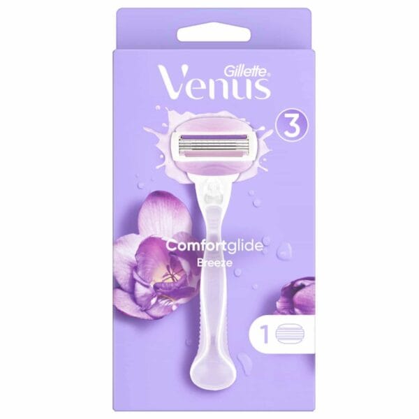 Gillette Venus ComfortGlide Breeze Razor | فينوس ماكينة حلاقة للجسم برؤوس الجل المرطبة