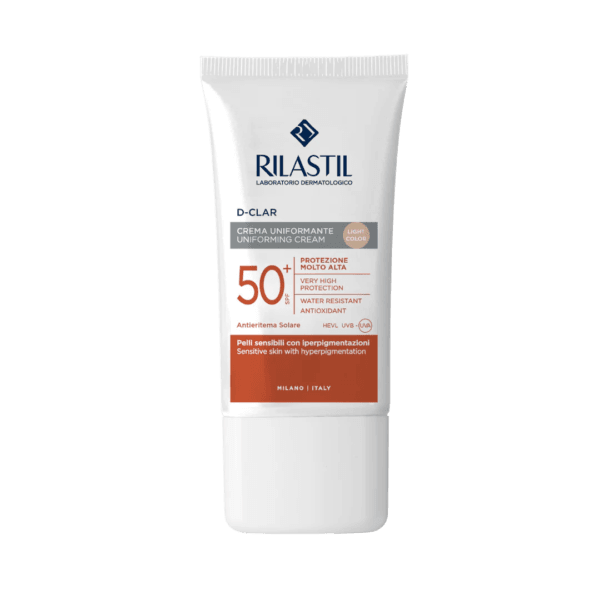 RILASTIL D-Clar Uniforming Cream Light Color Spf50+ - 40ml | ريلاستيل كريم واقي شمسي بلون - 40 مل