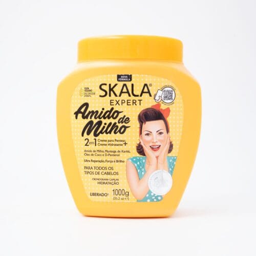 SKALA Amido de Milho 2 in 1 – Corn Starch - 1000g | سكالا أميدو دي ميلهو ماسك معالج للشعر وليف ان - 1000غ