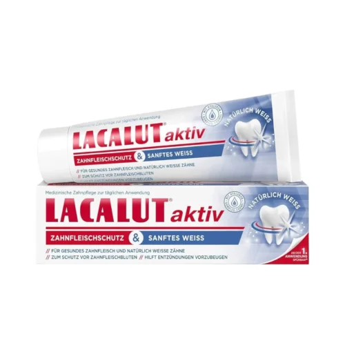 20b80d09-c4b8-466e-938a-a0faf754f287 LACALUT aktiv Zahnfleischschutz & sanftes Weiss Toothpaste - 100ml | لاكالوت معجون اسنان اكتف - 100 مل