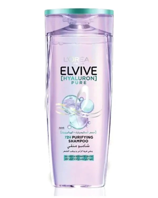 L’Oreal Elvive Hyaluron Pure Purifying Shampoo - 400ml | لوريال شامبو منقي للشعر بالسالسك اسد - 400 مل
