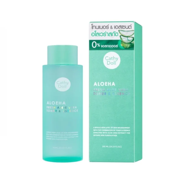 Cathy Doll Aloe Ha Fresh Alo Vera Toner & Essence - 300ml | كاثي دول تونر منعش بالالوفيرا - 300 مل
