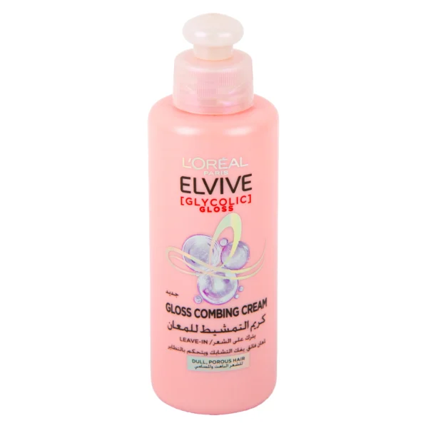 L'Oreal Paris Elvive Glycolic Gloss Leave in - 200ml | لوريال باريس إلفيف كريم ليف ان للشعر الباهت - 200 مل