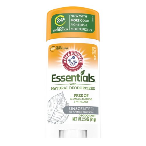 Arm & Hammer Essentials Solid Deodorant, Unscented | مزيل عرق أرم أند هامر "إيسنشيالز" الصلب - غير معطر (خالٍ من الألومنيوم)