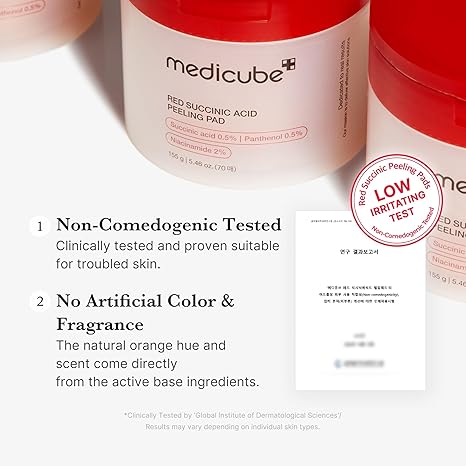 71+tOI8w4gL._SX466_ Medicube RED Succinic Acid Peeling Pad - 70pads | مديكيوب - وسادات التقشير بحمض السكسينيك (70 قطعة)