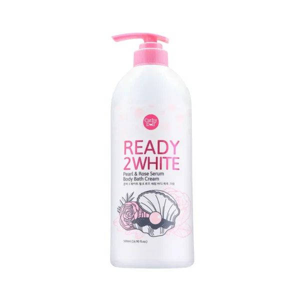Cathy Doll Ready 2 White Pearl & Rose Serum Body Bath Cream - 500ml | كاثي دول ريدي تو وايت شور جل برائحة الورد - 500 مل
