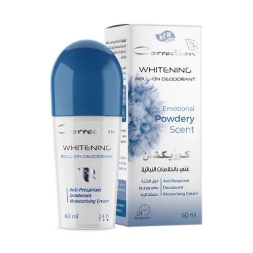 Correction Whitening Roll On Deodorant - Emotional Powdery Scent - 60ml | كوركشن رول اون مانع تعرق - عطر الباودر - 60 مل