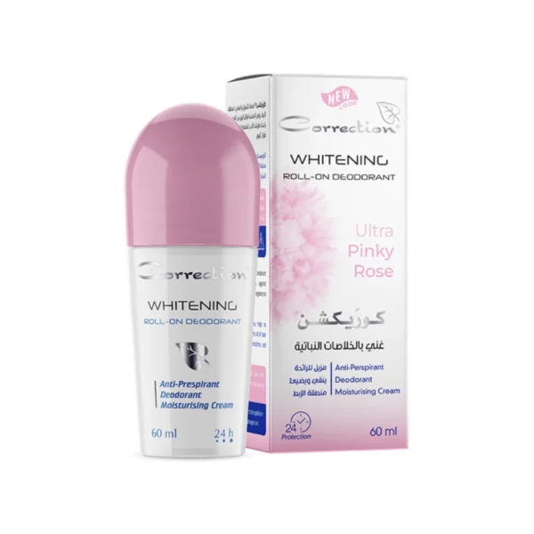 Correction Whitening Roll-On Deodorant - ultra pinky rose - 60ml | كوركشن رول اون مانع تعرق الترا بينكي روز - 60 مل