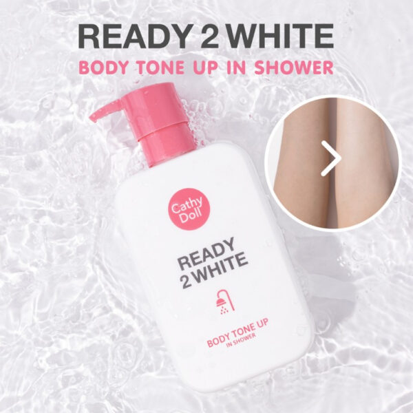 CATHY DOLL Ready 2 White Body Tone Up In Shower - 400ml | كاثي دول ريدي تو وايت كريم تون اب - 400 مل